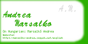 andrea marsalko business card