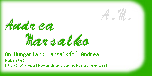 andrea marsalko business card